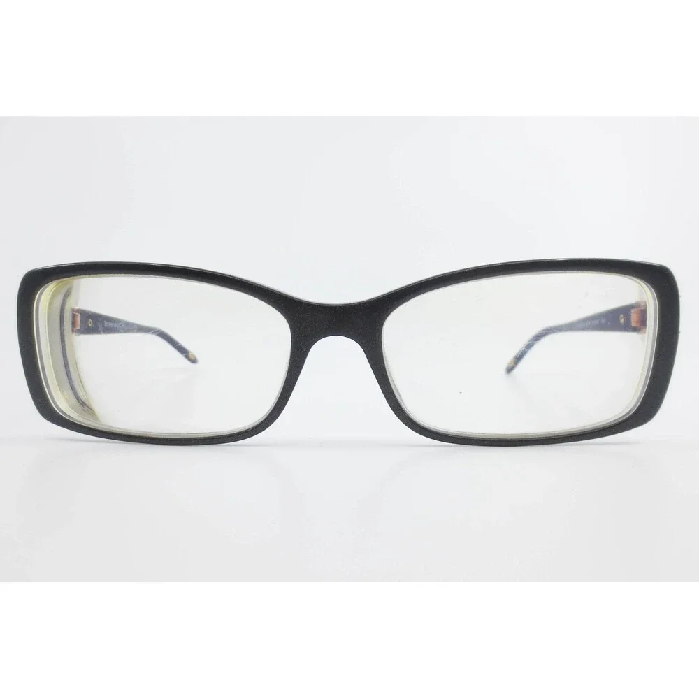 Tiffany & Co TF 2091-B 8211 Black Crystal Flower Rectangular Eyeglasses